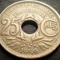Moneda istorica 25 CENTIMES - FRANTA, anul 1919 * cod 1950