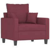 Cumpara ieftin Fotoliu canapea, rosu vin, 60 cm, material textil