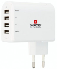 Stecher Skross EU cu 4 porturi USB foto