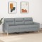 Gossi canapea cu 3 locuri, gri deschis, material 180cm textil