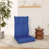 Scaun de podea pliabil, albastru, material textil