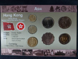 Seria completata monede - Hong Kong 1993-1998 , 7 monede, Asia