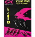 CPK Rolling Swivel, 10buc/plic, Nr. 8, CPK Carp &amp; More