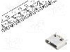 Conector USB B micro, versiune USB 2.0, verticala, GCT - USB3160-30-0120-0-C