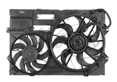 GMV radiator electroventilator VW Transporter T5, 01.2006-2016, motor 1.9 TDi, diesel, cutie manuala, cu/fara AC, 420/285 mm, foto