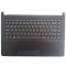 Carcasa superioara cu tastatura palmrest Laptop, HP, 14-BW, 14Z-BW, 925309-001, TSCEA0P1008020, EA0P1008020, neagra, layout US