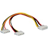 Cablu de alimentare Molex la 2 x Molex 0.3m, Roline 11.03.1005