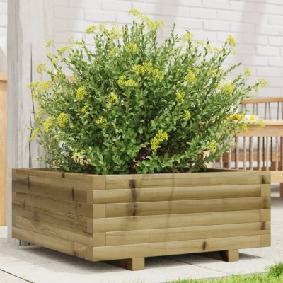 vidaXL Jardinieră de grădină, 60x60x26,5 cm, lemn de pin impregnat 847302 foto