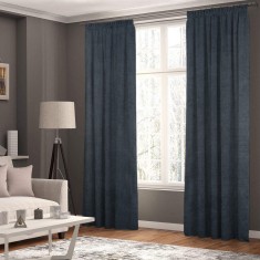 Set draperii tip tesatura in cu rejansa din bumbac tip fagure, Madison, 150x250 cm, densitate 700 g/ml, Faddei, 2 buc