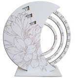 Decoratiune calendar din lemn alb, 20 cm