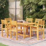 Set mobilier gradina, 7 piese, lemn masiv de tec GartenMobel Dekor, vidaXL