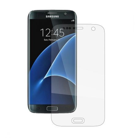Folie plastic clasic, Samsung Galaxy S7 Edge, protectie ecran, fata, total transparenta, acopera tot ecranul
