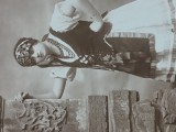 grup doua fotografii tip carte postala anii 1900