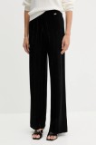 Fracomina pantaloni de trening culoarea negru, drept, high waist, FS25WV3002K50401