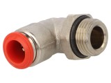Racord Pneumatic AIGNEP Push-in Unghi 3/8 Exterior 10mm Alama Nichelata 20bar