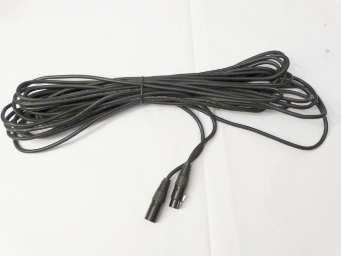 Cablu microfon semnal audio XLR mama XLR tata 15 m - 15 metri - calitate