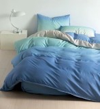 Cumpara ieftin Lenjerie Pat Sentry Fx019, Bumbac, 4 Piese, Fara Elastic, Albastru