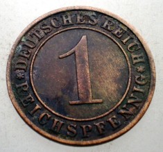 B.256 GERMANIA WEIMAR 1 REICHSPFENNIG 1935 A foto