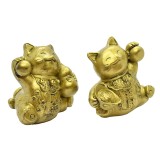 Cumpara ieftin Pereche de pisici norocoase Maneki Neko din rasina