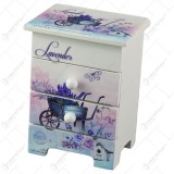 Cutie de bijuterii dulapior din lemn cu doua sertare si oglinda 8&times;12 CM &ndash; Lavender