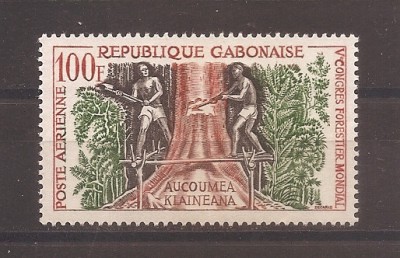 Gabon 1960 - Al 5-lea Congres Mondial de Silvicultură, Seattle PA, MNH foto
