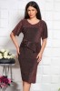 Rochie Stralucitoare Sidonia Burgundi - 50Marimea