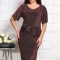 Rochie Stralucitoare Sidonia Burgundi - 58Marimea