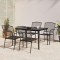 Gossi set de masa pentru gradina, 5 piese, antracit, otel
