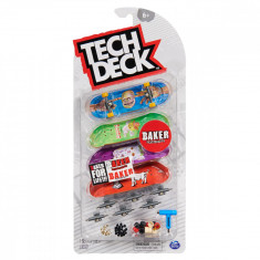 Set mini placa skateboard Tech Deck, 4 buc, Baker, 20140762