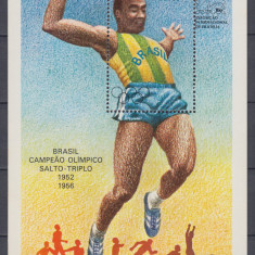 BRAZILIA 1983 BRASILIANA 83 CAMPION OLIMPIC TRIPLU SALT COLITA DANTELATA MNH