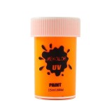 Cumpara ieftin Vopsea pentru fata si corp 15 ml, culoare portocaliu, pigment fosforescent fluorescent, activare cu apa, efect UV