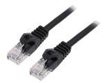 Cabluri patch U/UTP 6 litat Cu LSZH negru 1m 26AWG, Lanberg