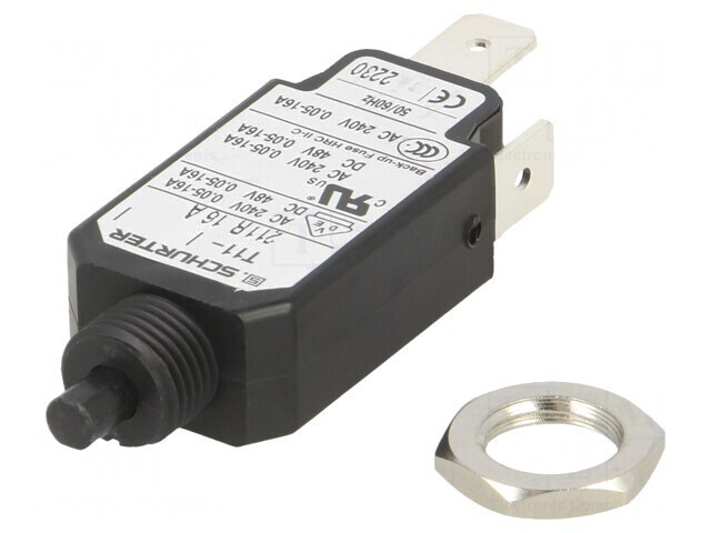 &Icirc;ntrerupător de Supracurent 16A SPST 240V/48V