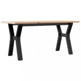 Cumpara ieftin Masa de cafea, cadru Y, 100x50x45 cm, lemn masiv pin si Otel