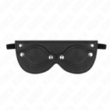 KINK - LEATHERETTE MASK WITH DETACHABLE EYE COVERS 22 x 9 CM, KINK MASKED ALLURE