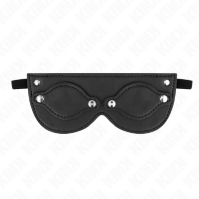 KINK - LEATHERETTE MASK WITH DETACHABLE EYE COVERS 22 x 9 CM foto