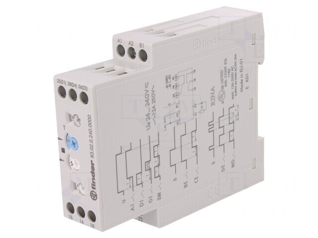 Timer 0,05s-10zile DPDT 250VAC/12A 24-240V