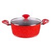 Cratita aluminiu forjat Bohmann, 20 cm, 2.2 l, capac inclus