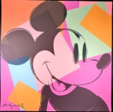Andy Warhol, Arta personajului Mickey Mouse, litografie semnata pe placa