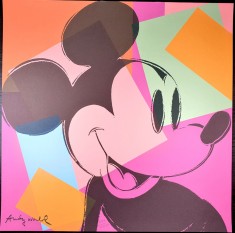 Andy Warhol, Arta personajului Mickey Mouse, litografie semnata pe placa