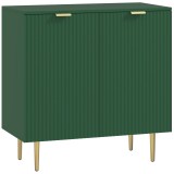 HOMCOM Bufet pentru bucătărie mobilier de depozitare cu 2 uși poliță reglabilă picioare metalice ridicate 80 x 40 x 80 cm verde măsliniu | Aosom Roman