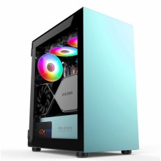 Carcasa pro gaming myrmidon argb mini tower verde tempered glass ventilatoare suportate: 4 ventilatoare incluse: