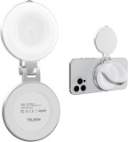 Cumpara ieftin Lumina circulara, TELESIN S5-BGD-01, atasare magnetica, pentru selfie, video, Zoom, compatibila iPhone, Samsung, Huawei, Google Pixel