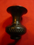 Vaza ceramica neagra de Marginea , h=8cm