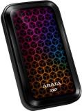 SSD. extern ADATA SE770G, 512GB, USB 3.2 Type-C, R/W: 1000/800 MB/s, negru, &quot;ASE770G-512GU32G2B&quot; (timbru verde 0.18 lei)