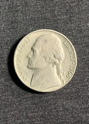 Moneda five cents 1966 USA foto