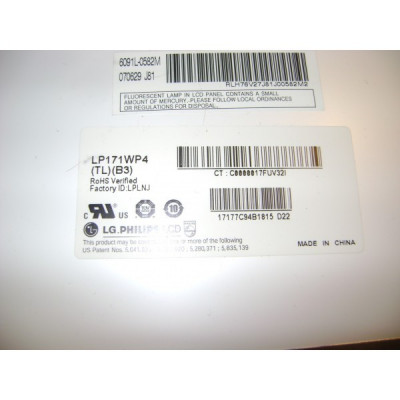 Display - ecran laptop Packard Bell EasyNote SJ81 model LP171WP4 17.1 inch lampa CCFL foto