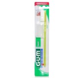 Periuta de Dinti Manuala, GUM, Classic 4-Row 409, Curatarea Placii Bacteriene, Soft, Culoare Verde