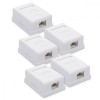 Priza retea RJ45 CAT6A Kwmobile, 1 port, 10Gbit, montare perete, alb