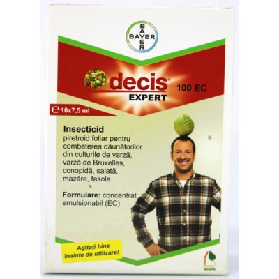 Decis Expert 7.5ml insecticid contact Bayer (cereale, rapita, mustar, varza, conopida, fasole, mazare, salata, sfecla zahar, nap) foto
